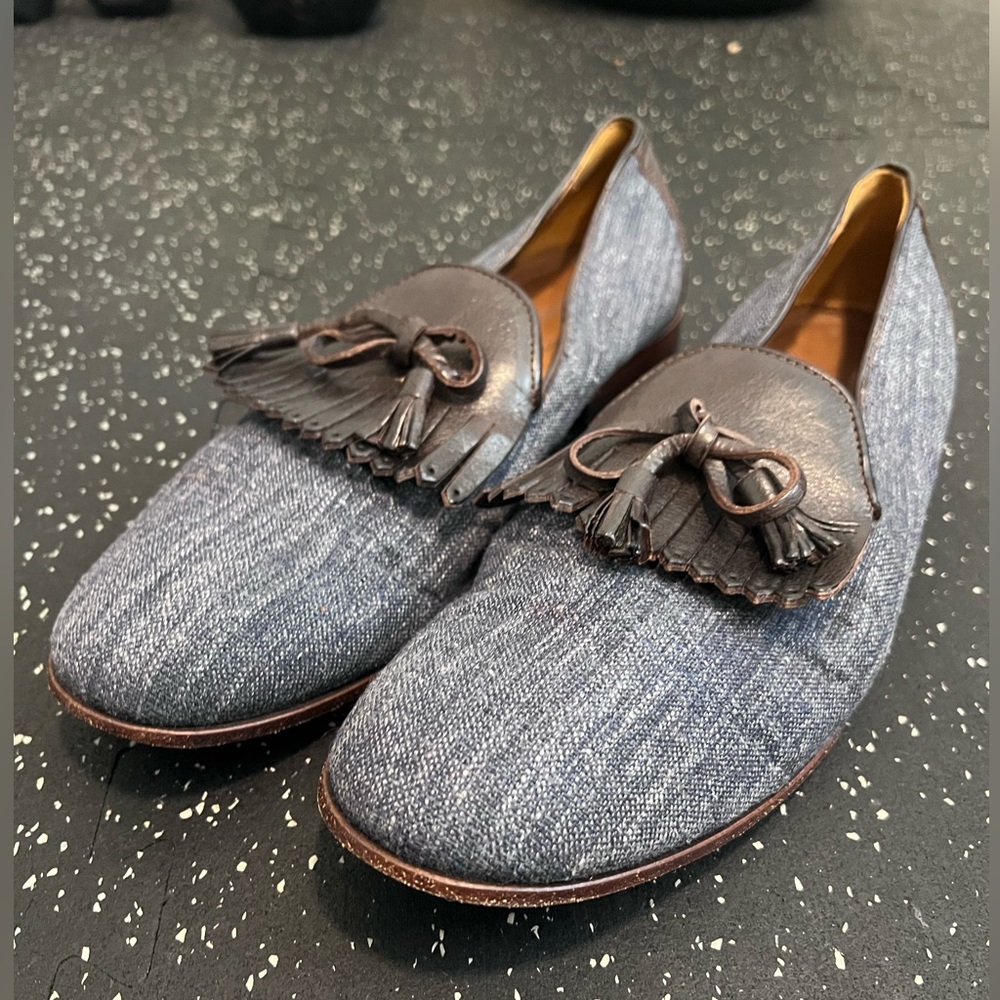 Antonio Maurizzi X Suit Supply Denim Slip-On Loafers with Tassel Detail